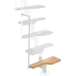 Minka Höhenerweiterung für Twister Buche Weiß - Höhenerweiterung für die Raumspartreppe Twister, ideal zur Anpassung der Treppe um 172-226 mm. Inklusive lackierter Buchenstufe und wählbaren Metallfarben für optimale Anpassung.