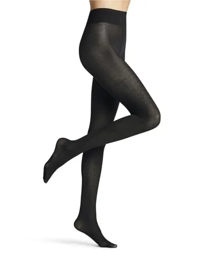 FALKE Damen Pure Matt 50 DEN W Ti Strumpfhose, Schwarz Black 3009 Dovetail, L - Halb blickdichte Feinstrumpfhose mit geometrischem Muster; ideal für Business, Arbeit und Freizeit. Hoher Tragekomfort und lange Haltbarkeit dank innovativem Strickverfahren.