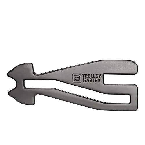 FABACH Black Trolley Master Einkaufswagenlöser für Einkaufswagen - Öffnet Frontlader- und Seitenschubfachsysteme - Abziehbarer Einkaufswagenchip Einkaufs-Chip Schlüsselanhänger aus Metall