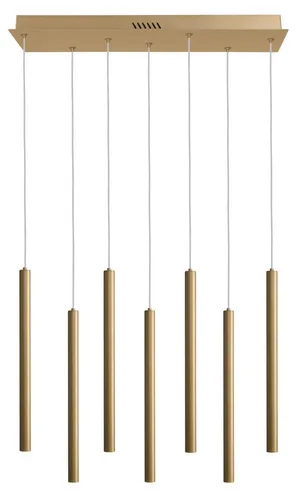 LED-Hängelampe 35W VALDES PND-22302-7-GD von Italux - Moderne Pendelleuchte mit 7 Lichtquellen und variablem Licht (3000K-6000K), ideal für jedes Interieur und anpassbar in Höhe und Abstrahlwinkel.