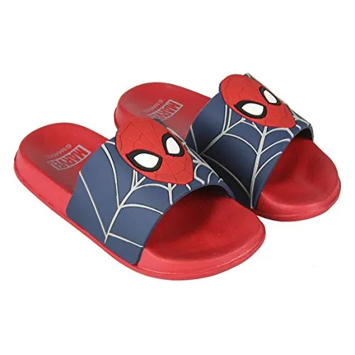 Spiderman Badelatschen Kinder Strandschuhe Sandalen - Spider-Man Kinder Offizielle Marvel Avengers Gartenschuhe Badesandalen (Rot, EU Schuhgrößensystem, Grundschulkind, Numerisch (von/bis), M, 32, 33)