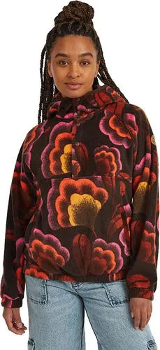 O'Neill O'riginals Superfleece Half Zip Hoodie - Brown O'riginals Flower (37033) - Damen Hoodie aus 70% recyceltem Polyester, ideal für Freizeit und Surftrips. Mit Druckknopfverschluss für vielseitige Styles und elastischen Bündchen für angenehme Wärme.