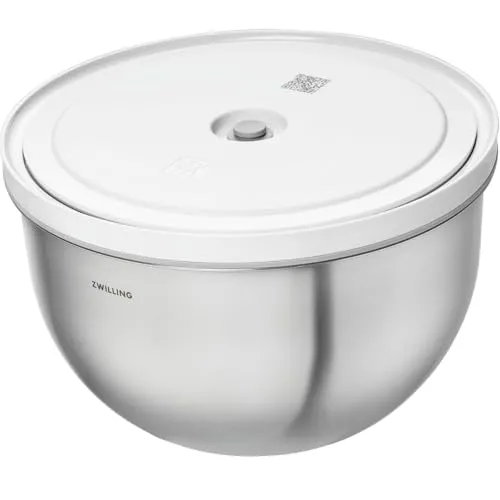 Zwilling Aufbewahrungsschüssel Fresh & Save BOWLS, Edelstahl, 2-tlg. mit Vakuumdeckel - Frischhaltedosen für die optimale Lebensmittelaufbewahrung – mit Vakuumdeckel bleiben Speisen bis zu fünfmal länger frisch und die Edelstahlschüssel ist bruchsicher und vielseitig einsetzbar.