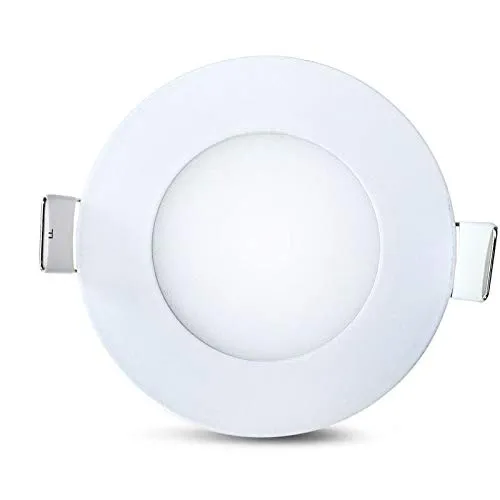 ENERGMiX 3w LED Deckenspot Einbauspot Panel Ultra Slim Einbauleuchte Rund Ø 8,5 cm Warmweiß