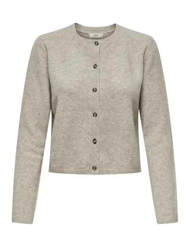 JDY Strickjacke Chloe - Elegante Cardigan in Taupe - Cardigan in normaler Passform, aus recyceltem Polyester und Wolle, ideal für vielseitige Outfits und gemütliche Anlässe.
