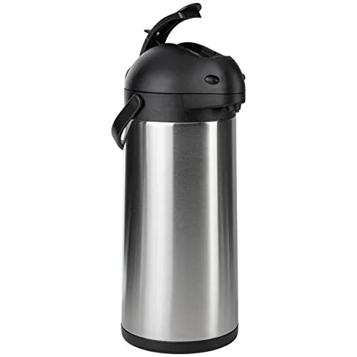 ONVAYA® Airpot Pumpkanne 5L - Isolierkanne aus Edelstahl - Thermobehälter mit doppelwandiger Edelstahl-Ausführung, hält Getränke bis zu 12 Stunden heiß und 24 Stunden kalt – ideal für Veranstaltungen und große Gruppen.