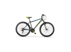 MBM Mountainbike District 27,5 Zoll - Hochwertiges Mountainbike für abenteuerliche Touren, ausgestattet mit Kettenschaltung für schnelles Fahren und robusten V-Brakes für maximale Sicherheit auf unebenem Terrain.
