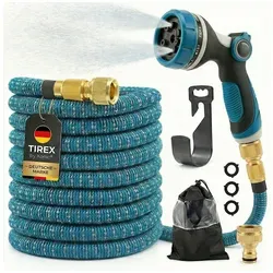 Xonic Gartenschlauch TIREX by xonic® – Flexibler 22,5m Schlauch mit 3x Latexkern - Hochwertiger, flexibler Gartenschlauch mit 3x Latexkern, ideal für den täglichen Einsatz. Inklusive Handbrause und Wandhalterung für einfache Handhabung und Aufbewahrung.