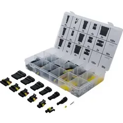 BGS technic 6872 Steckverbinder-Sortiment 425-tlg. - Ideal für Reparatur und Neuverkabelung - Kabel, Kabelbäume & Steckverbinder, umfangreiches Sortiment für vielseitige Anwendungen in der Elektroinstallation.