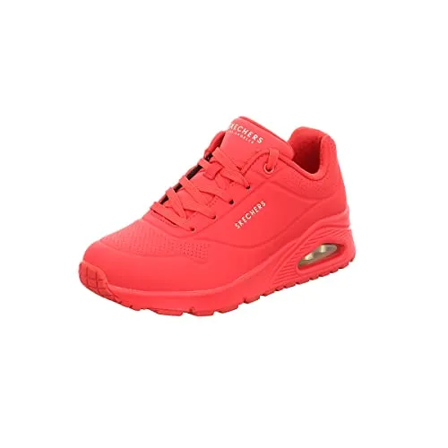 Skechers Damen UNO Stand ON AIR Sneaker, Red Durabuck, 41 EU - Damen-Sneaker mit innovativer Air-Cooled Memory Foam-Technologie für optimalen Komfort und eine stylische, moderne Optik.