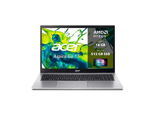 ACER Aspire Go 15 (AG15-42P-R8UL) - Leistungsstarker 15,6 Zoll Laptop - Der ACER Aspire Go 15 bietet mit AMD Ryzen 7, 16 GB RAM und 512 GB SSD viel Leistung für Multitasking. Ideal für kreative Anwendungen und tägliches Arbeiten.