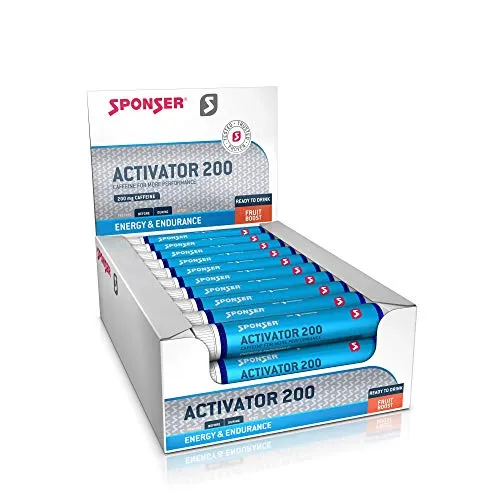 Sponser Activator 200 Ampulle - Energie für Konzentration - Energie-Getränke mit 200mg natürlichem Koffein, ideal für Sportarten, die Fokus erfordern. Perfekt für Ausdauer-Sportler und Wettkämpfe.