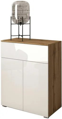 INOSIGN Sideboard PARIS, Moderne 72cm breite grifflose Kommode - Stylisches Sideboard in Holzoptik, ideal für Wohnzimmer, Schlafzimmer oder Flur. Mit Push-to-open-Beschlag für einfachen Zugang und variablen Einlegeböden für individuelle Stauraumlösungen.