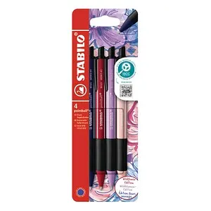 STABILO Kugelschreiber-Set pointball NatureCOLORS Wildflowers - 4 St. in Blau - Farbenfrohes Kugelschreiber-Set mit 4 Stiften für kreatives Schreiben. Ideal für Schule, Büro und Freizeit – für ein angenehmes Schreiberlebnis.
