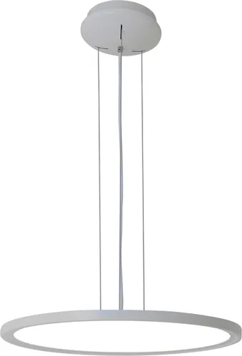 FRISBEE LED-Pendelleuchte - Modernes Design in Weiß - Lampen für stilvolle Beleuchtung, ideal für Esstische oder Kücheninseln. Mit Dimmfunktion und 1700 Lumen sorgt diese 29 Watt Leuchte für die perfekte Atmosphäre.