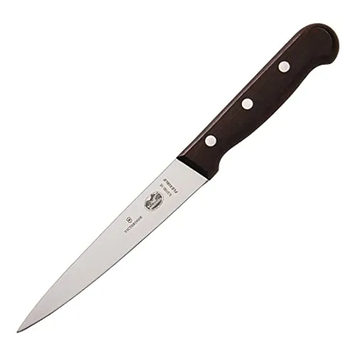 Victorinox Filetiermesser 5.3700.16 - Filetiermesser mit extra scharfer Klinge und edlem Palisandergriff, ideal für präzises Schneiden von Fisch und Fleisch, Made in Switzerland.