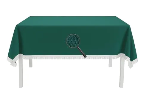 EXKLUSIV HEIMTEXTIL Gartentischdecke mit Fransen - Pflegeleichte Tischdecke für Innen und Außen - Outdoor-Tischdecken, strapazierfähig und wetterfest, ideal für jeden Anlass. Abwischbar, feinstrukturiert und rutschhemmend für sicheren Halt.