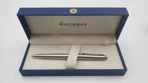 Waterman Hémisphère Kugelschreiber - Edelstahl mit Chromzierteilen - Utensilien zum Schreiben und Zeichnen, zeitloses Design mit exquisite Oberflächen, ideal als Geschenk in hochwertiger Box, mit 2 Jahren Garantie.