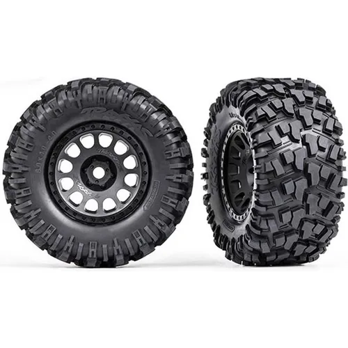 Traxxas 7875 MAXX AT Reifen auf schwarzen XRT-Felgen (2) - Sonstige, hochwertige Reifen für 1:7 Traxxas Modelle, bieten exzellenten Grip und Stabilität auf jedem Terrain.