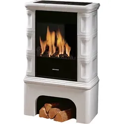 Oranier Elba Gaskaminofen 4,2 kW - Kaminöfen mit Retro-Kacheln, bietet modernes Flammenspiel auf Knopfdruck und sorgt für behagliche Wärme in Ihrem Zuhause.