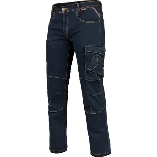 WÜRTH MODYF Arbeitsjeans Multipocket Stretch X - Robuste Arbeitshose für Herren in Blau - Vielseitige Arbeitsjeans mit 8 praktischen Taschen für Werkzeuge und Geräte. Der elastische Stoff sorgt für maximale Bewegungsfreiheit, ideal für den täglichen Einsatz im Beruf und Alltag.