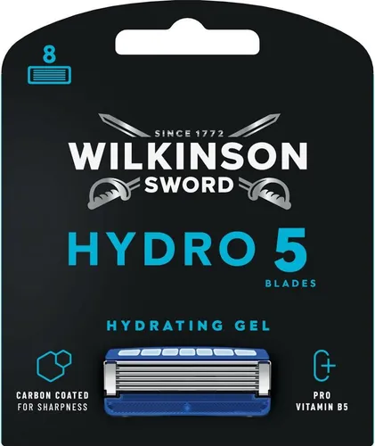 Wilkinson Sword Hydro5 Skin Protection Rasierklingen 8 St. - Austauschbare Rasierklingen für Herren, 8 St., gewährleisten eine glatte Rasur dank Feuchtigkeitsband, das die Haut erfrischt und schützt. Ideal für eine stets präzise Rasur.