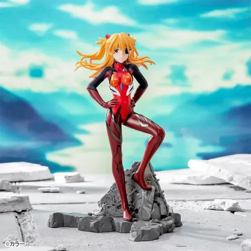 Sega Goods Evangelion 3.0 + 1.0 - Asuka Shikinami Langley Statue - Actionfigur aus "Evangelion: 3.0+1.0 Thrice Upon a Time", ca. 23 cm groß, detailreiche PVC Statue in bedruckter Box, ideal für Sammler und Fans!