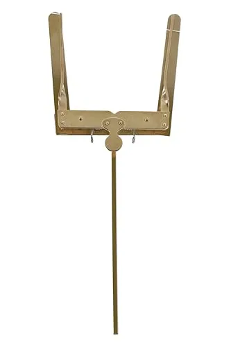 GEWA Marschnotenhalter aus Messing - Große Gabel für Tuba - 14,5 cm - Marschgabeln aus robustem Messing für hohe Langlebigkeit. Mit großer Gabel und 1 Drücker für einfache Handhabung, ideal für Blasmusiker bei Outdoor-Veranstaltungen.