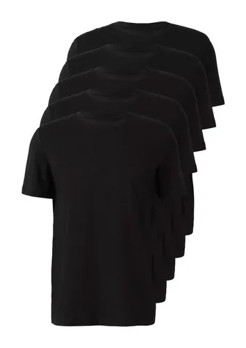 s.Oliver Herren T-Shirt 5er Pack, Größe XL, schwarz - Herren-Shirts im 5er Pack, aus 100% Baumwolle, bequem und atmungsaktiv, ideal für casual Freizeitlooks.