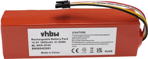 vhbw Akku kompatibel mit Xiaomi Roborock S7 MaxV Ultra, S7 MaxV S7M52-00, S7 MaxV Plus S7MP52-00 Saugroboter (3600 mAh, 14,4 V, Li-Ion)