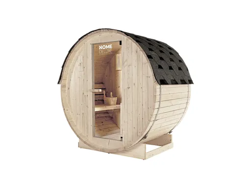 Outdoor-Saunafass Lahti M - Kompakte Gartensauna für kleine Gärten, moderne Wellness-Oase für dein Zuhause