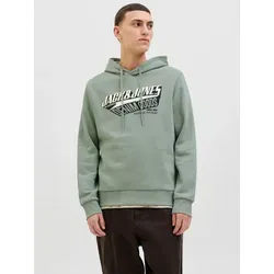 Jack & Jones Kapuzensweatshirt "JJELOGO SWEAT HOOD 2 COL 25/26 NOOS", Gr. S, Iceberg Green - Herren Sweatshirt in Iceberg Green, lässiger Print und kuschelig-weicher Sweatstoff für optimalen Tragekomfort.