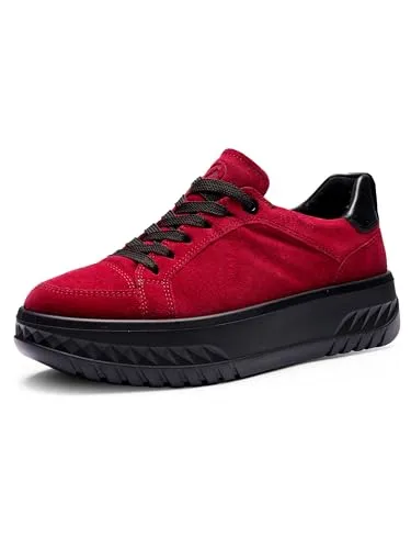 Ara 12-46703 Schnürschuh rot 37 EU (4 UK) - Sportlicher Sneaker in Rot aus Leder, ideal für den Alltag. Mit ungefüttertem Textil-Innenmaterial und bequemer PU-Laufsohle für optimalen Tragekomfort.