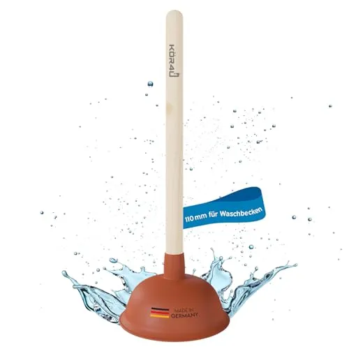 kör4u Pömpel 110mm optimal geeignet für die Toilette, für Bad, Küche, Dusche und Toilette, mit starker Saugleistung
