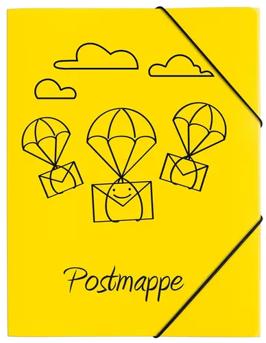 PAGNA Postmappe DIN A4 PP gelb mit Motivdruck