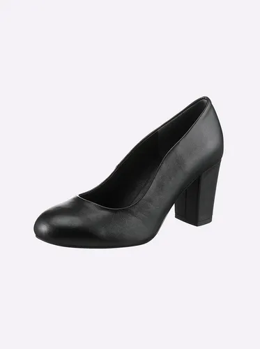 Damen Pumps ANDREA CONTI, Gr. 39, schwarz - Elegante Pumps aus Lederimitat in Nappa-Optik mit flexiblem Trichterabsatz (65 mm) - ideal für stilvolle Anlässe.