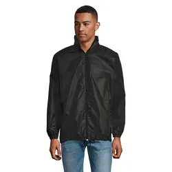 SOLS "Shift" Windjacke für Herren/Damen Uni LT2163 - Schwarz - XXL - Wasserabweisende und winddichte Windjacke aus 100% Polyester. Ideal für wechselhafte Wetterbedingungen, mit praktischen Reißverschlusstaschen und elastischen Bündchen für optimalen Tragekomfort.