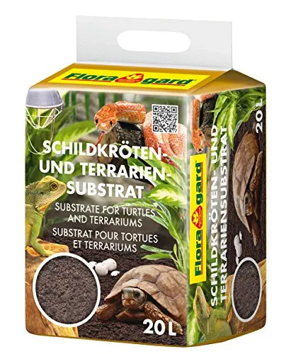Floragard Schildkrötenerde - 20L Schildkrötensubstrat für Terrarien - Terrariensubstrat für optimale Lebensbedingungen von Schildkröten, sorgt für eine natürliche Umgebung und fördert das Wohlbefinden.