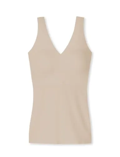 Schiesser Invisible Soft Padded Tank Top Beige 42 Damen - Unterhemden mit formendem Komfort - Unsichtbare Nähte und atmungsaktives Material für eine perfekte Silhouette und hohen Tragekomfort.
