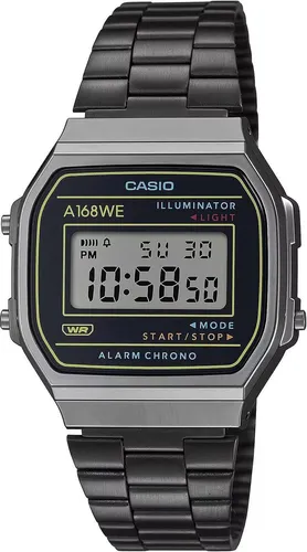Casio A168WEHB-1AEF Armbanduhr - Elegante Herrenarmbanduhr mit schwarzem Ziffernblatt und multifunktionalen Features, ideal für den täglichen Gebrauch.