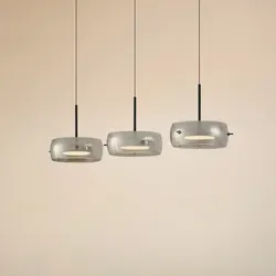 Lucande Hängeleuchte Martis, 35W LED, warmweiß, grau|schwarz - Moderne Hängeleuchte für stilvolles Wohnen, 3-flammig mit warmweißem Licht (3000K) und 4790 lm, ideal für Wohn- und Essbereiche.