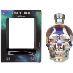 Crystal Head Vodka Aurora 40% Vol. 0,7l - Exquisite Geschenkbox - Premium Wodka in metallisch-schimmernder Flasche, inspiriert von den Polarlichtern. Ideal für puren Genuss oder elegante Cocktails, perfekt als Geschenk.