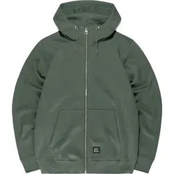 Vintage Industries Basing Kapuzenjacke - Dunkelgrau - L - Herren-Sweatjacke aus schwerem Baumwollstoff mit gebürsteter Rückseite, ideal für kühle Tage, ausgestattet mit 2 praktischen Seitentaschen und einem hohen Kragen.