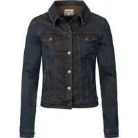 Rock Creek Damen Jeansjacke D-401 Mittelblau - Klassische Damen Jeansjacke von Rock Creek, ideal für lässige Casual-Looks. Aus weichem Stretchmaterial, mit zwei Brusttaschen und spitzem Kragen. Perfekt kombinierbar mit Jeans und Sneakers für den urbanen Style.