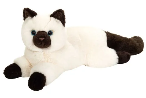 Teddy Hermann 91823 Birma-Katze liegend 36 cm, hochwertiges Kuscheltier - Kuscheltier aus streichelweichem Plüsch, ideal für Kinder ab 18 Monaten. Umweltfreundlich produziert und pflegeleicht bei 30 Grad waschbar. Perfekt zum Spielen und Kuscheln, von einem renommierten Hersteller.