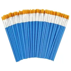 Relaxdays 100-teiliges Pinsel Set Blau,Hellbraun,Silber