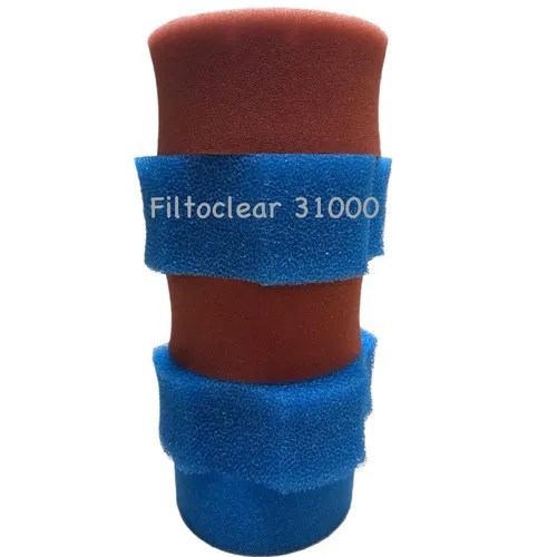 KH Filterschwammset Filtoclear 31000 - 5-teilig für Oase - Teichfiltermedien: 3 blaue und 2 rote Filterschwämme für optimale Wasserqualität und effiziente Filtration.