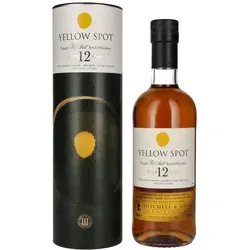 Yellow Spot 12 Jahre Whiskey – Ausdrucksstarker irischer Whiskey mit einzigartigem Charakter - Whisky-Spezialität aus Irland mit außergewöhnlicher Komplexität, gereift in Ex-Bourbon-, Sherry- und Malaga-Fässern – ein Geschmackserlebnis für Whiskey-Fans.