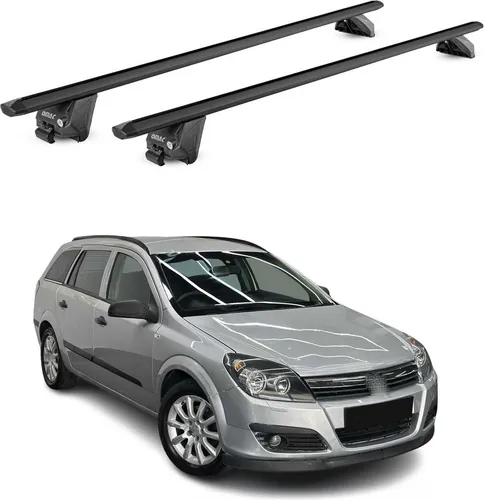 OMAC Dachträger für Opel Astra H J SW 2007-2015 - Dachgepäckträger aus hochwertigem Aluminium, leicht und abnehmbar. Ideal für Fahrräder, Skier und Gepäckboxen, mit wasserdichter und windbeständiger Konstruktion für jedes Abenteuer.