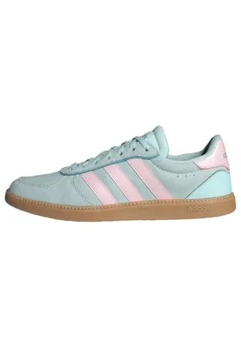 adidas Damen Breaknet Sleek Shoes - Halo Mint Clear Pink, 41 1/3 EU - Damen-Sneaker mit Schnürverschluss und normaler Passform, aus hochwertigem Leder und Synthetik für optimalen Tragekomfort.